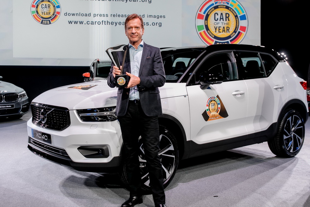 Volvo Car Group President & CEO H?kan Samuelsson at the European Car of the Year award ceremony