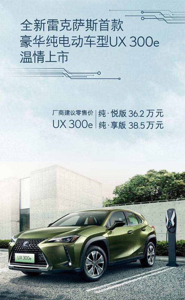 36.2万元起！雷克萨斯旗下首款纯电车型UX 300e正式上市