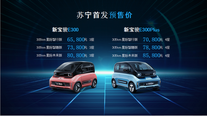 新宝骏与苏宁达成战略合作 E300车型在苏宁平台首发