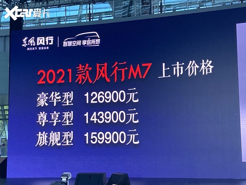 新款东风风行M7正式上市 12.69万元起售
